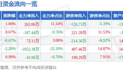 股票行情快报：*ST奥维（002231）7月25日主力资金净买入262.06万元