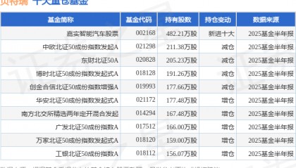 9月5日贝特瑞涨19.03%，嘉实智能汽车股票基金重仓该股