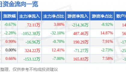 股票行情快报：*ST奥维（002231）7月23日主力资金净买入72.11万元