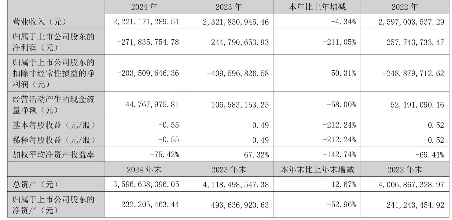 银宝山新：2024年亏损2.72亿元